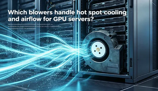 Which blowers handle hot spot cooling and airflow for GPU servers?